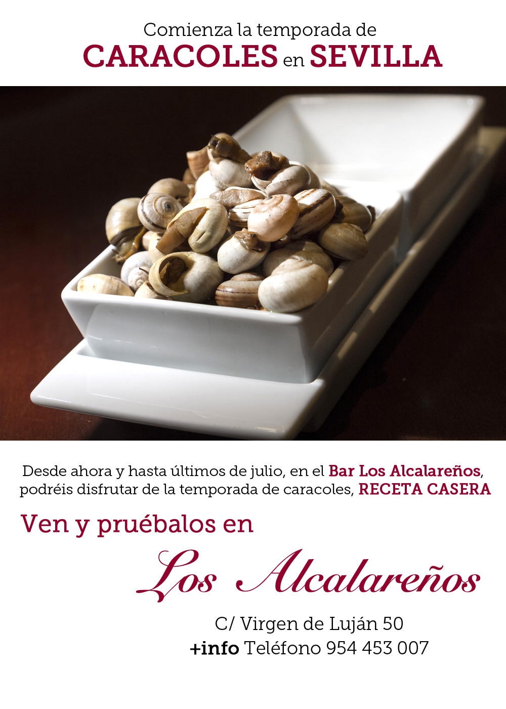 Caracoles en Bar Los Alcalareos