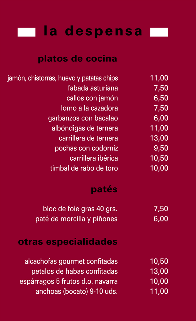 Cartas Platos Los Alcalareos 2015