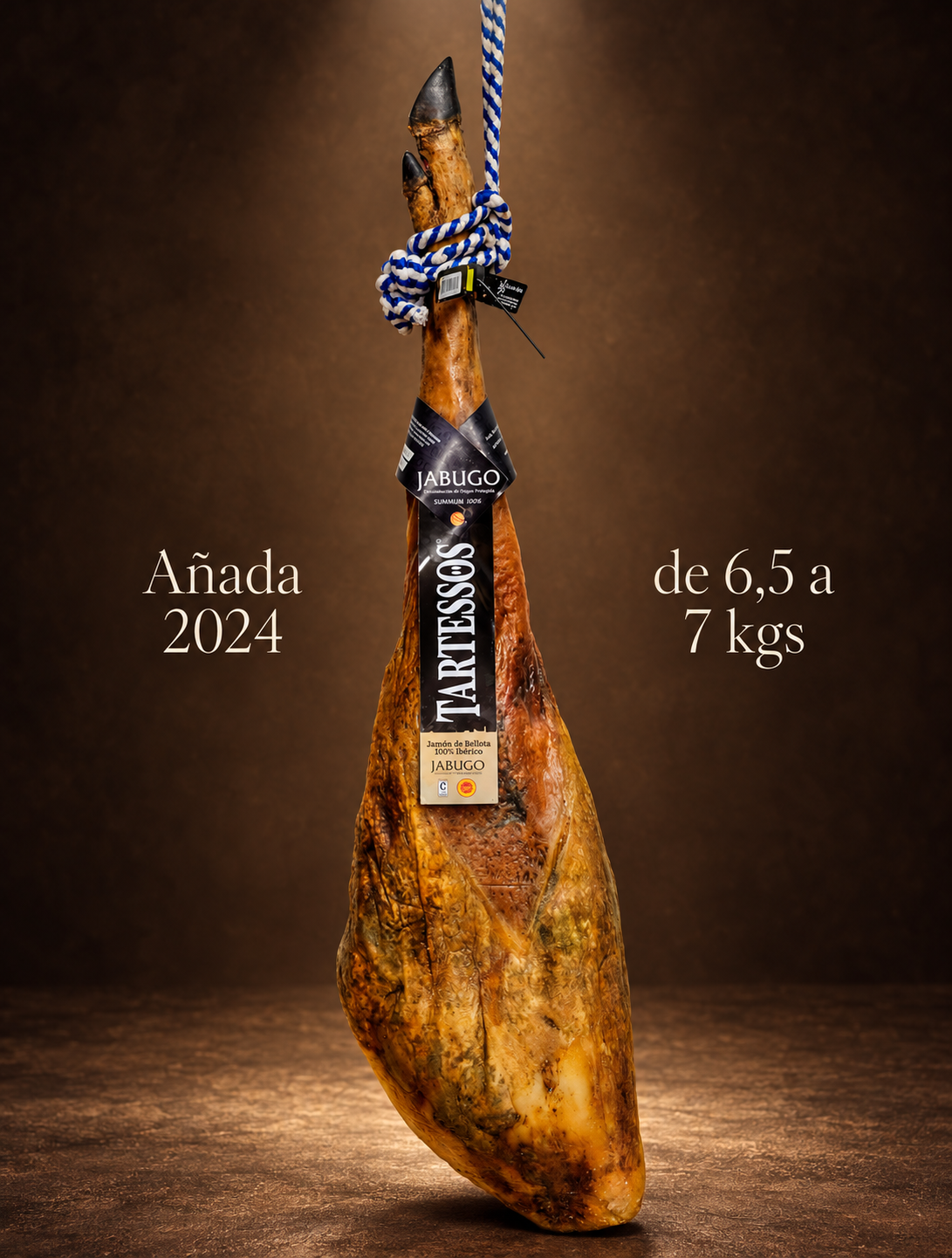 Jamón Ibérico Bellota 100% “Tartessos” de 6,5 a 7 kgs | añada 2024